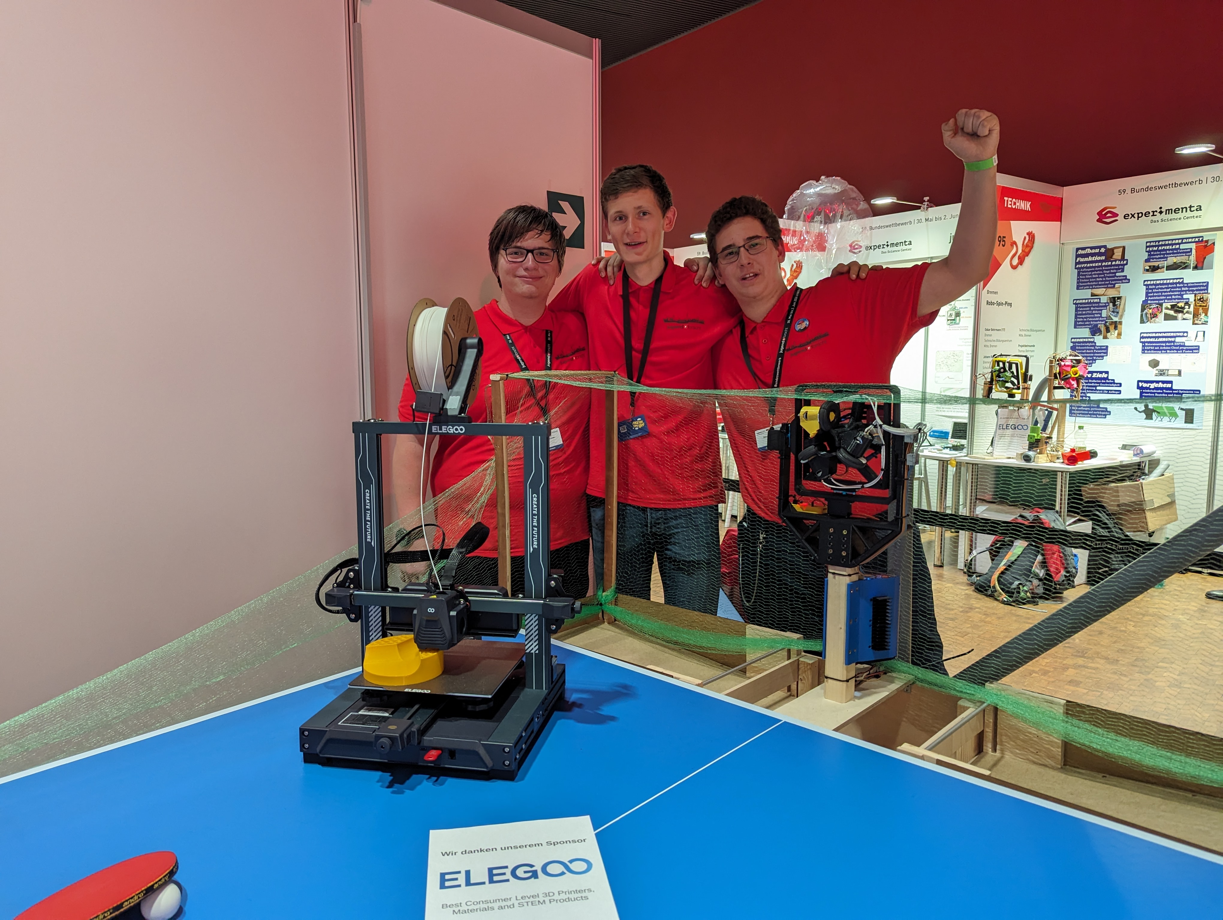 Robo-Spin-Ping Projekt beim Bundeswettbewerb